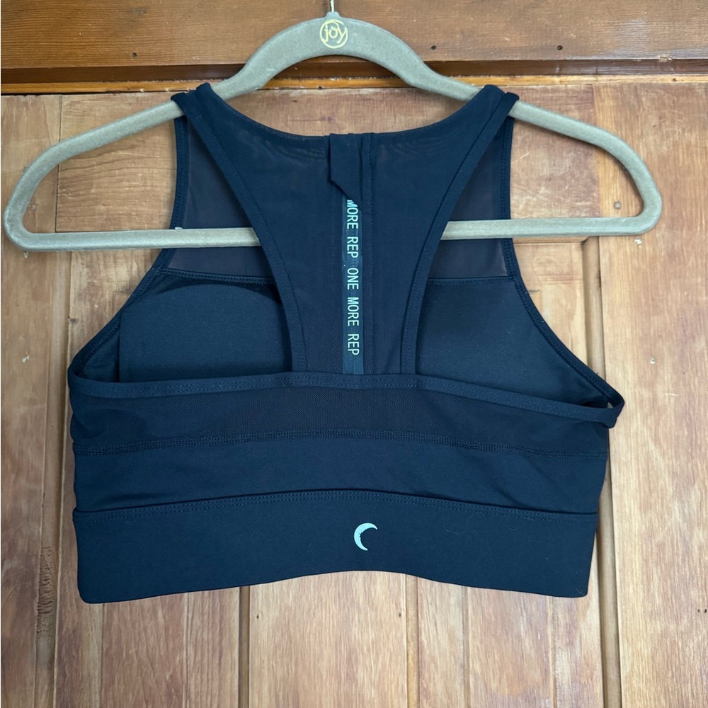Black ZYIA Mesh Panel Sports Bra - Picture 3 of 3